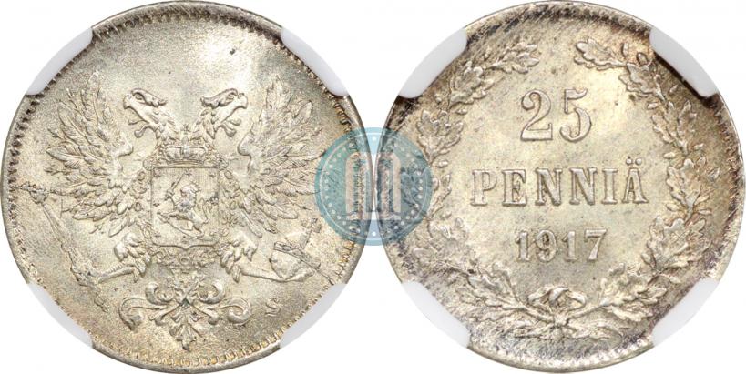 Picture 25 pennia 1917 year S 