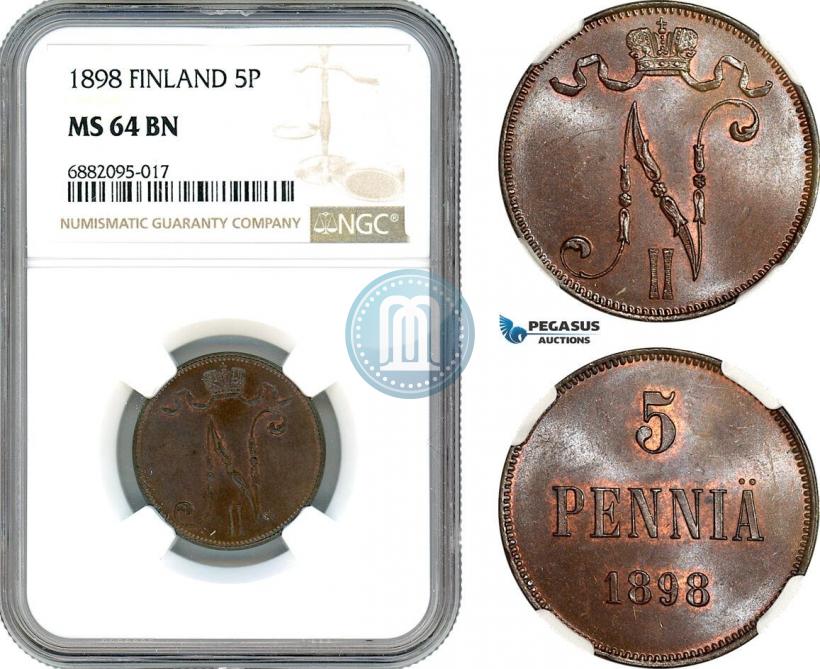 Picture 5 pennia 1898 year  