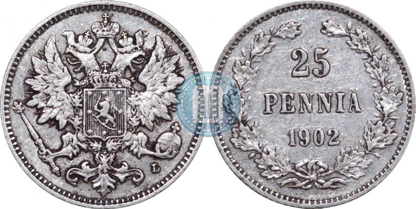 Picture 25 pennia 1902 year L 