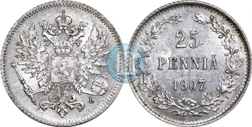 Picture 25 pennia 1907 year L 