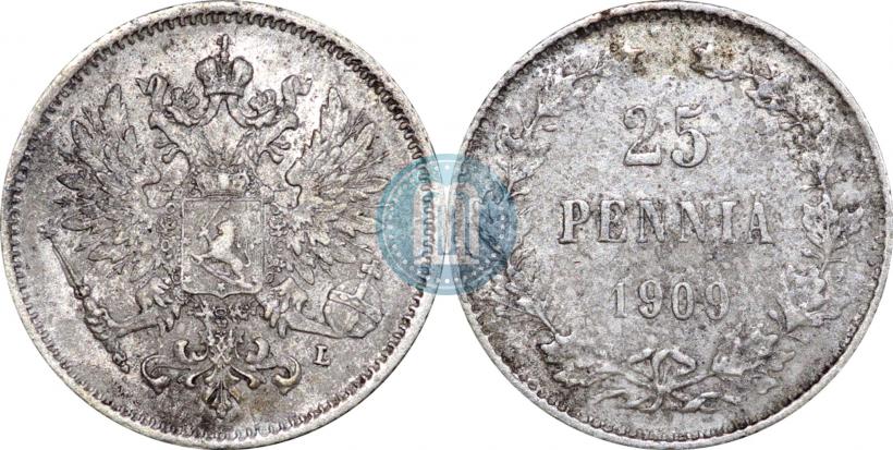 Picture 25 pennia 1909 year L 