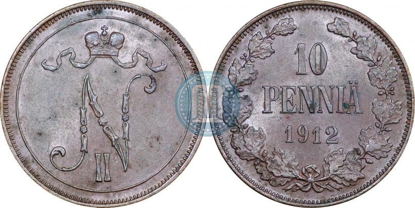 Picture 10 pennia 1912 year  