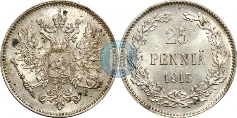 Picture 25 pennia 1913 year S 