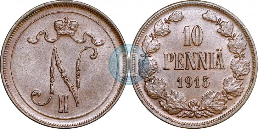 Picture 10 pennia 1915 year  