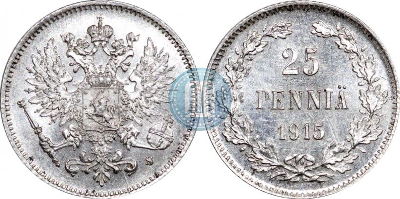 Picture 25 pennia 1915 year S 