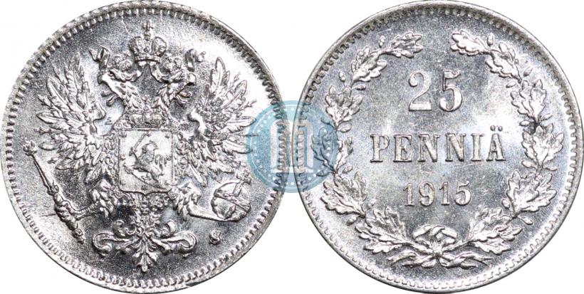 Picture 25 pennia 1915 year S 