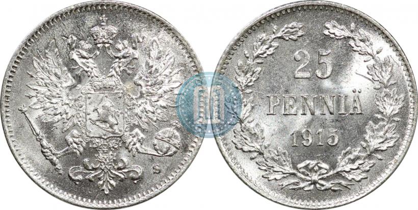 Picture 25 pennia 1915 year S 