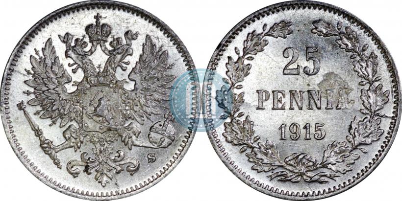 Picture 25 pennia 1915 year S 