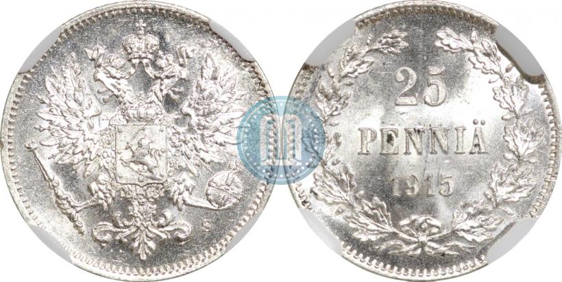 Picture 25 pennia 1915 year S 