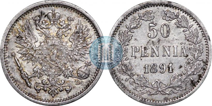 Picture 50 pennia 1891 year L 