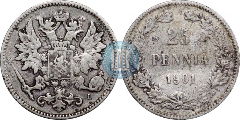 Picture 25 pennia 1901 year L 