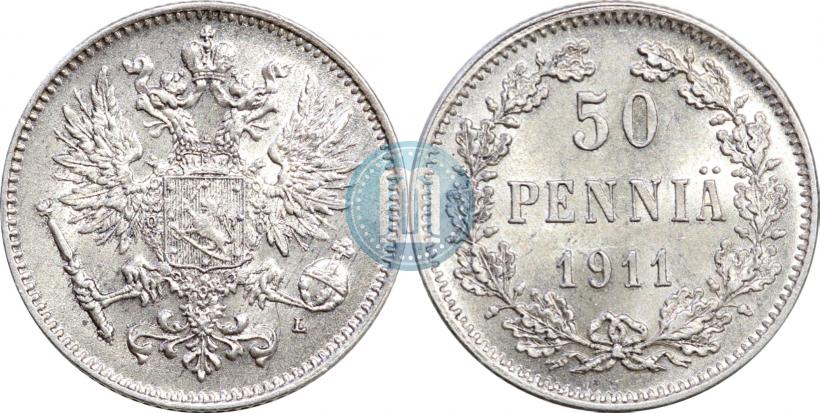 Picture 50 pennia 1911 year L 