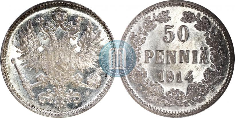 Picture 50 pennia 1914 year S 