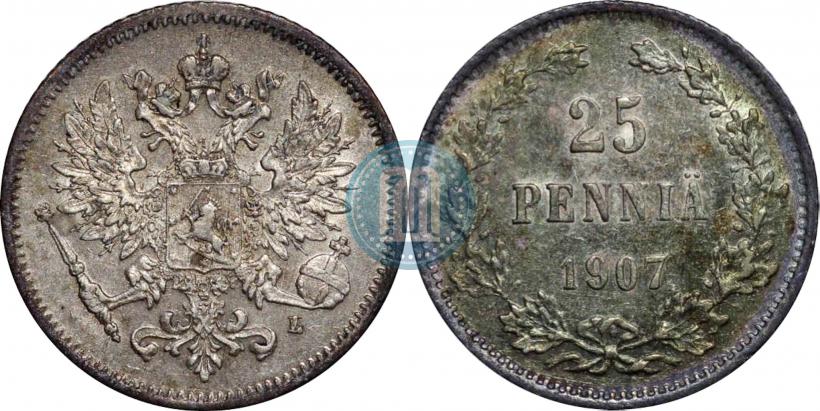 Picture 25 pennia 1907 year L 