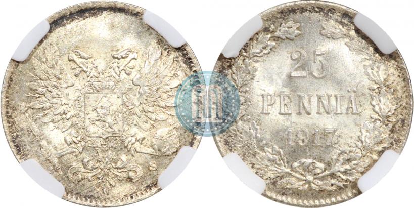 Picture 25 pennia 1917 year S 