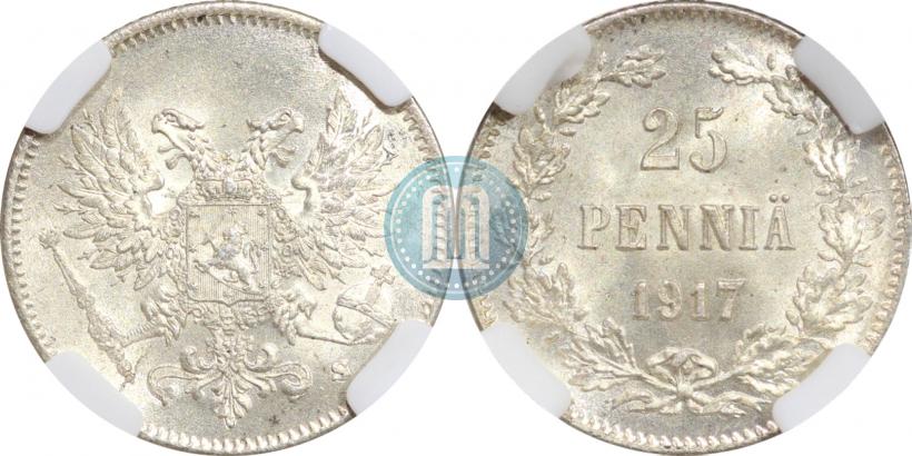 Picture 25 pennia 1917 year S 