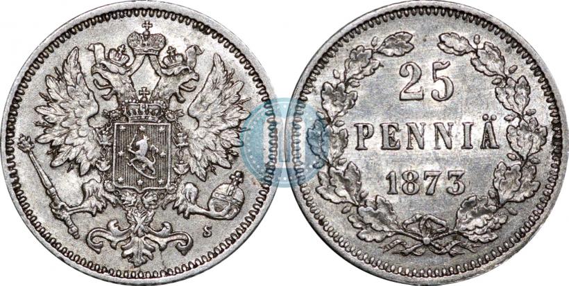 Picture 25 pennia 1873 year S 