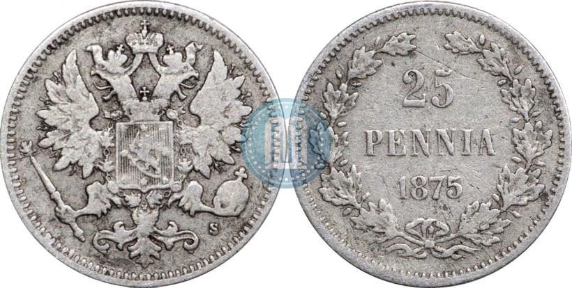 Picture 25 pennia 1875 year S 