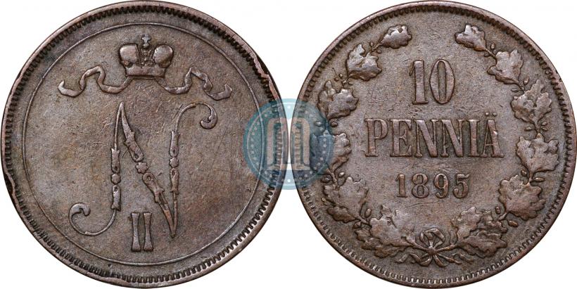 Picture 10 pennia 1895 year  