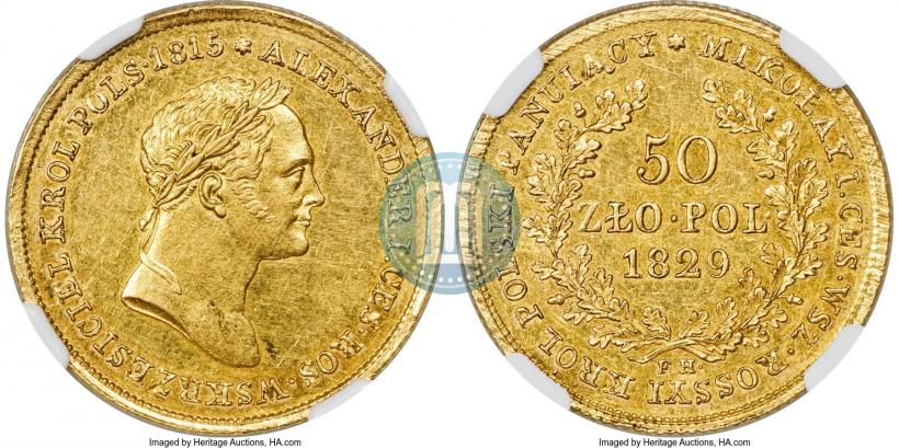 Picture 50 złotych 1829 year FH 