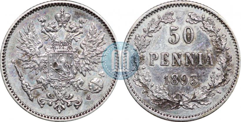 Picture 50 pennia 1893 year L 