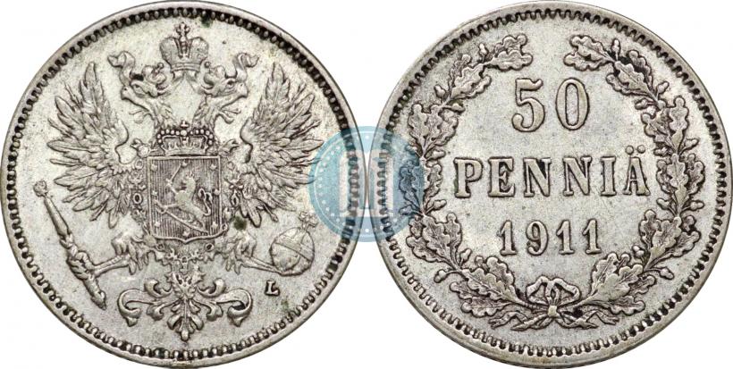 Picture 50 pennia 1911 year L 