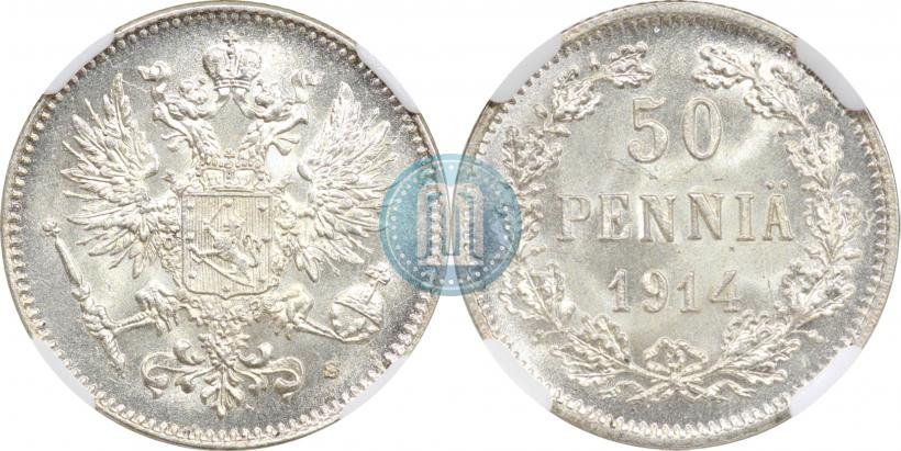 Picture 50 pennia 1914 year S 