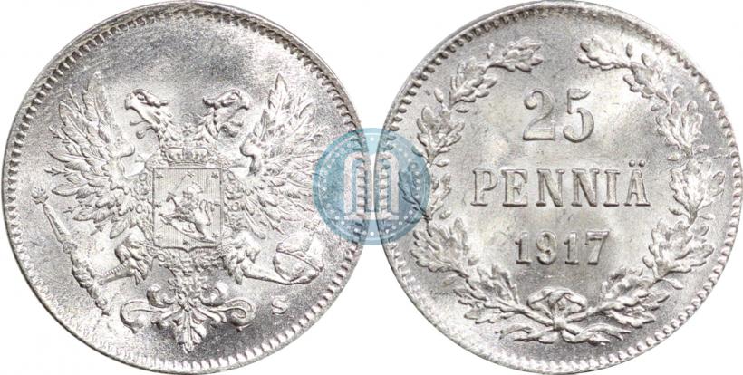 Picture 25 pennia 1917 year S 