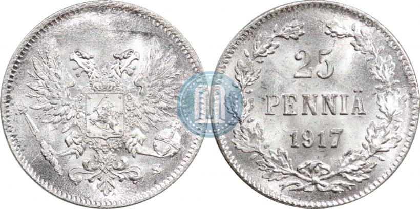 Picture 25 pennia 1917 year S 