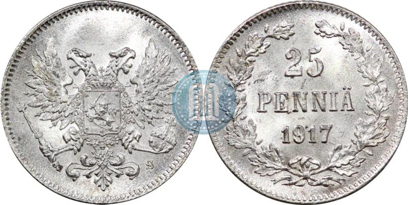 Picture 25 pennia 1917 year S 