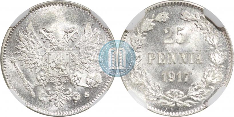 Picture 25 pennia 1917 year S 