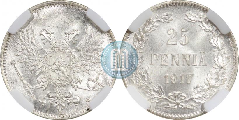 Picture 25 pennia 1917 year S 