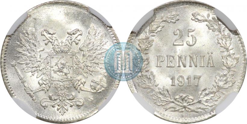 Picture 25 pennia 1917 year S 