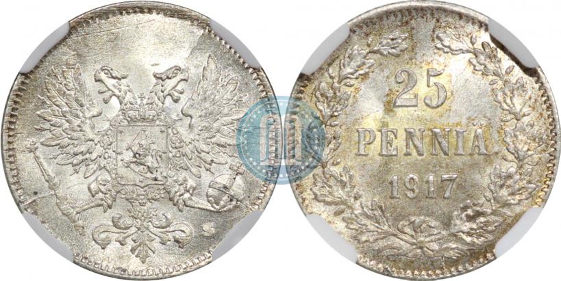 Picture 25 pennia 1917 year S 