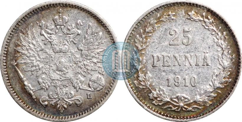 Picture 25 pennia 1910 year L 