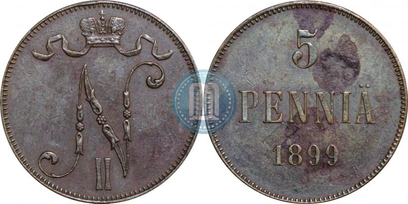 Picture 5 pennia 1899 year  