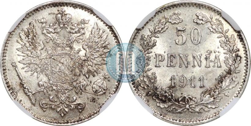 Picture 50 pennia 1911 year L 