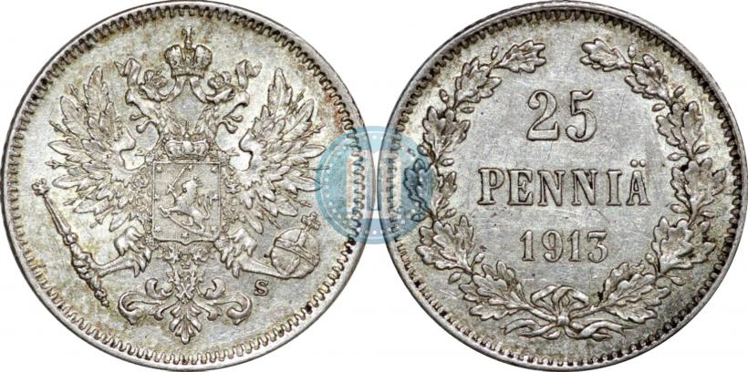 Picture 25 pennia 1913 year S 