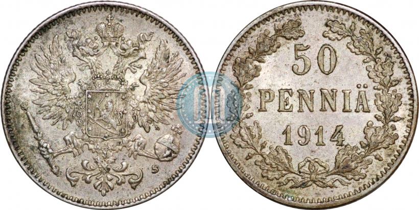 Picture 50 pennia 1914 year S 