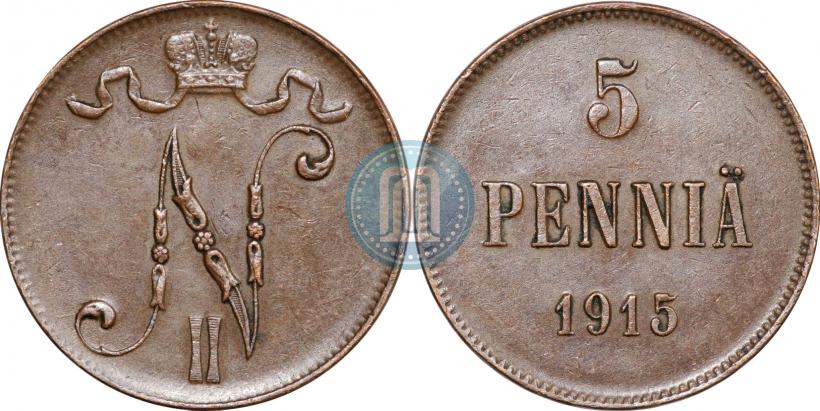 Picture 5 pennia 1915 year  