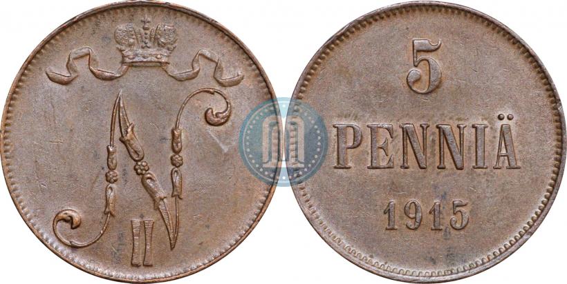 Picture 5 pennia 1915 year  