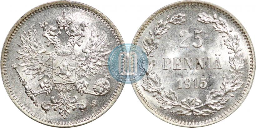 Picture 25 pennia 1915 year S 