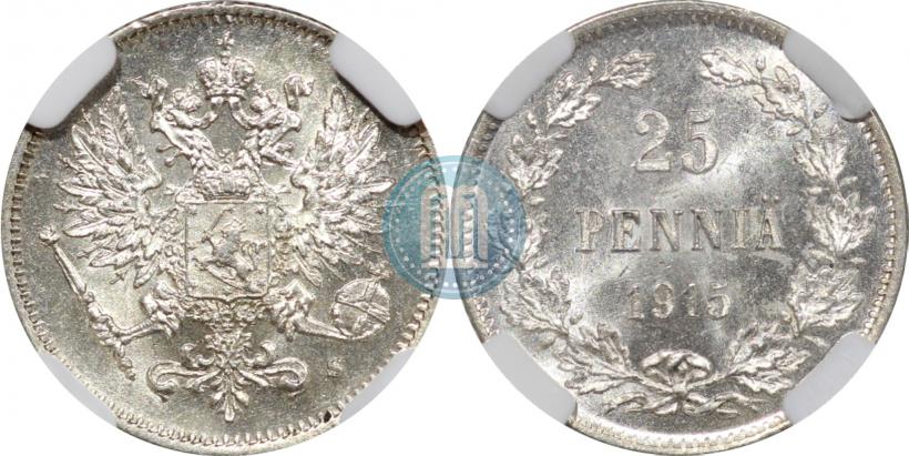 Picture 25 pennia 1915 year S 