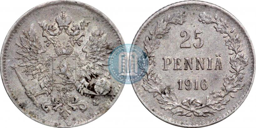 Picture 25 pennia 1916 year S 