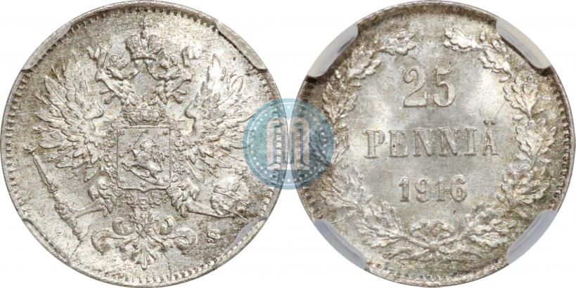 Picture 25 pennia 1916 year S 