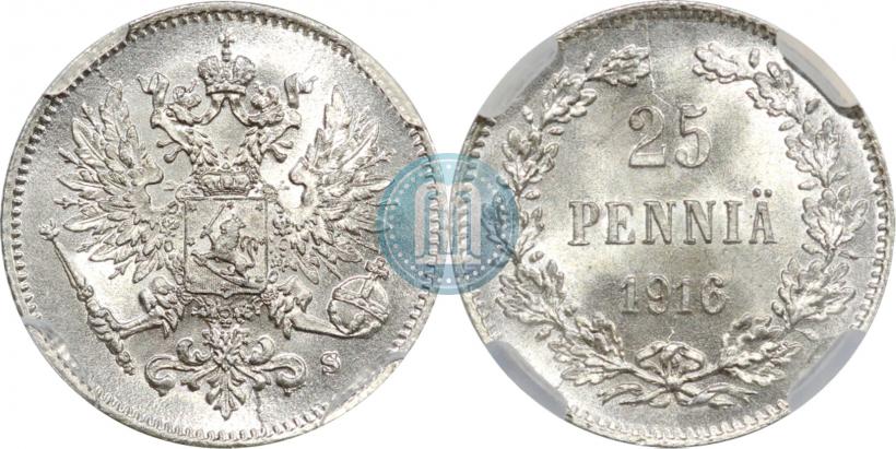 Picture 25 pennia 1916 year S 