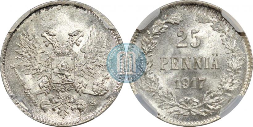 Picture 25 pennia 1917 year S 