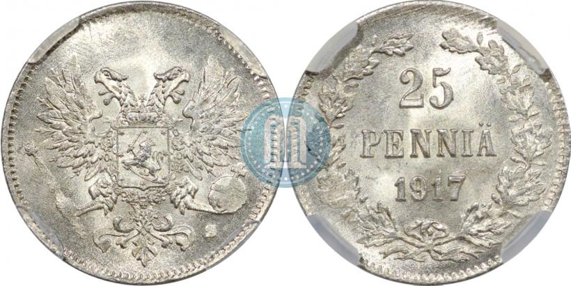 Picture 25 pennia 1917 year S 