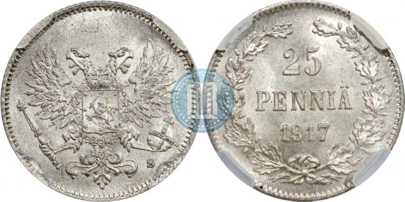 Picture 25 pennia 1917 year S 