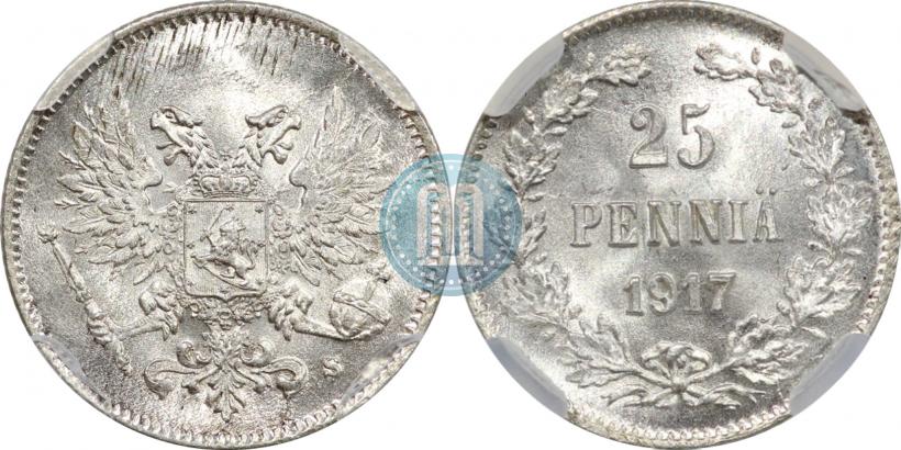 Picture 25 pennia 1917 year S 